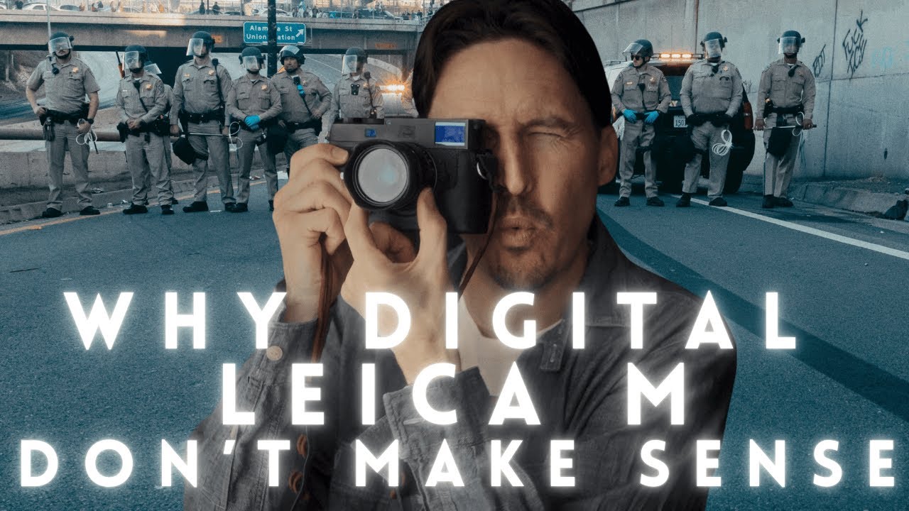 YouTube post by @JustinPhillip for CRDBAG. Caption reads: 99 Problems with a digital Leica - 1 Year Review....
