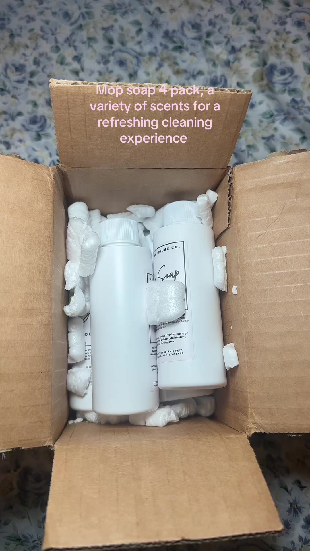 TikTok post by @maamtaa for H&W Bath Haus. Caption reads: [...] know floors could smell THIS good 🤍 @H&W....