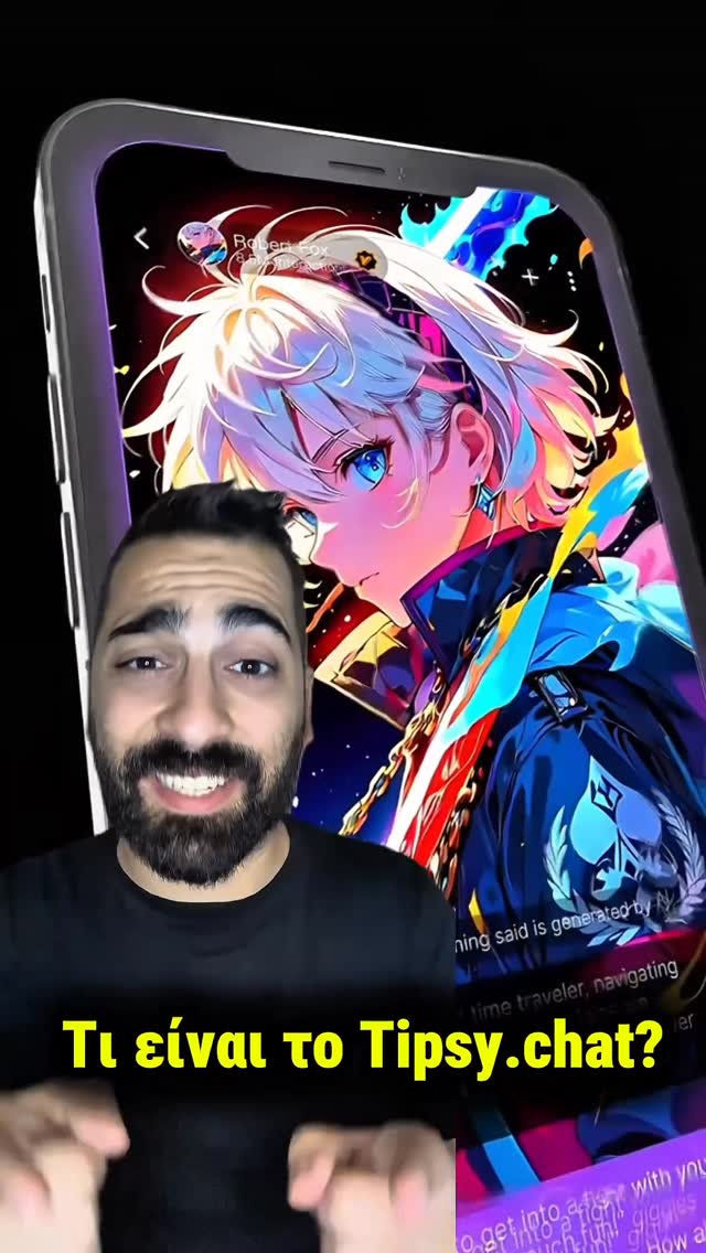 Instagram post by @nicos_tzavaras for Tipsy Chat. Caption reads: ❤️😳 Κάθε συνομιλία είναι ένα μικρό μυστήριο!

Το....