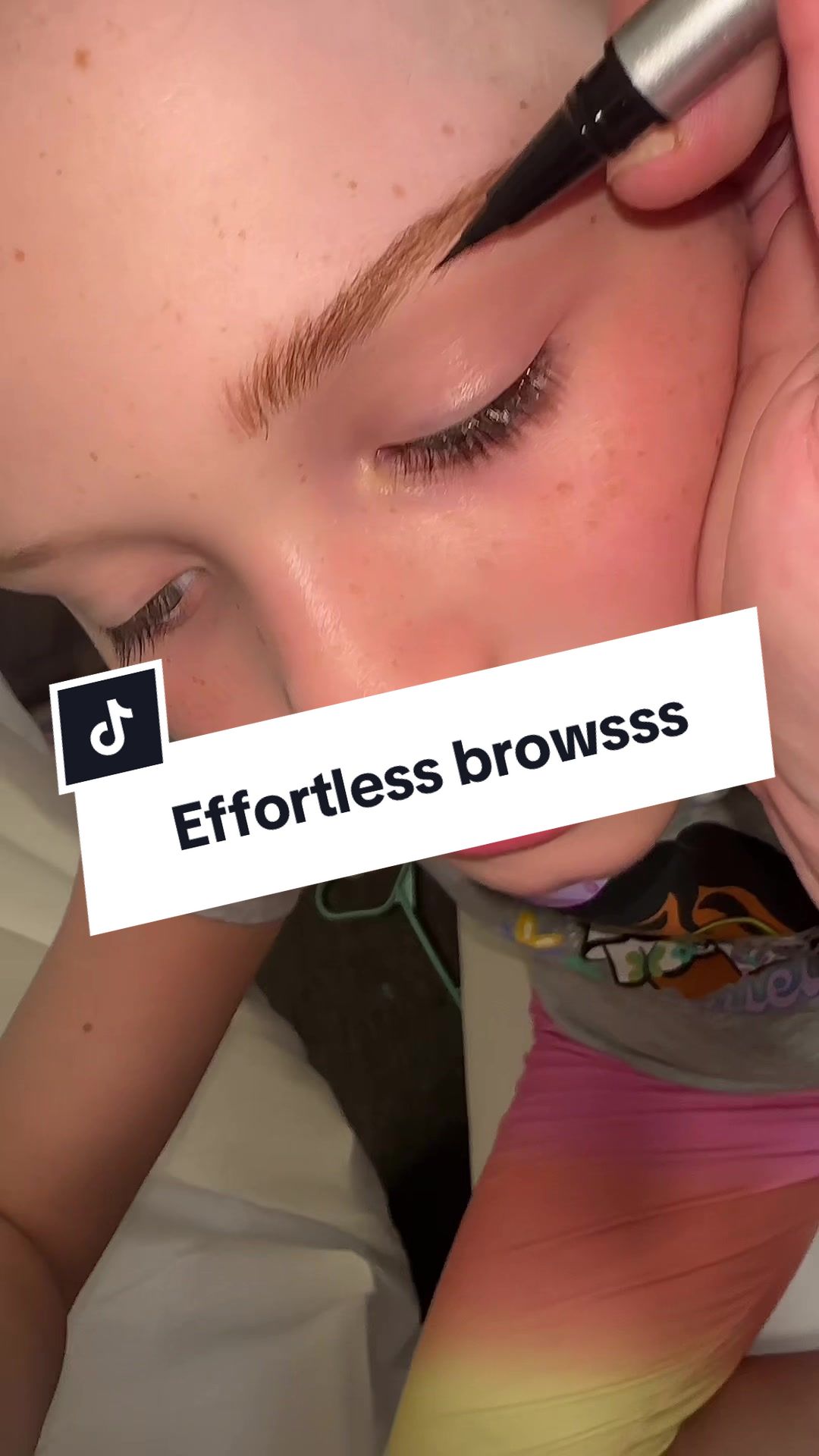 TikTok post by @sobermakeupmama_paige for iMethodBeauty. Caption reads: Gorgeous eyes and gorgeous brows!!! I love my....