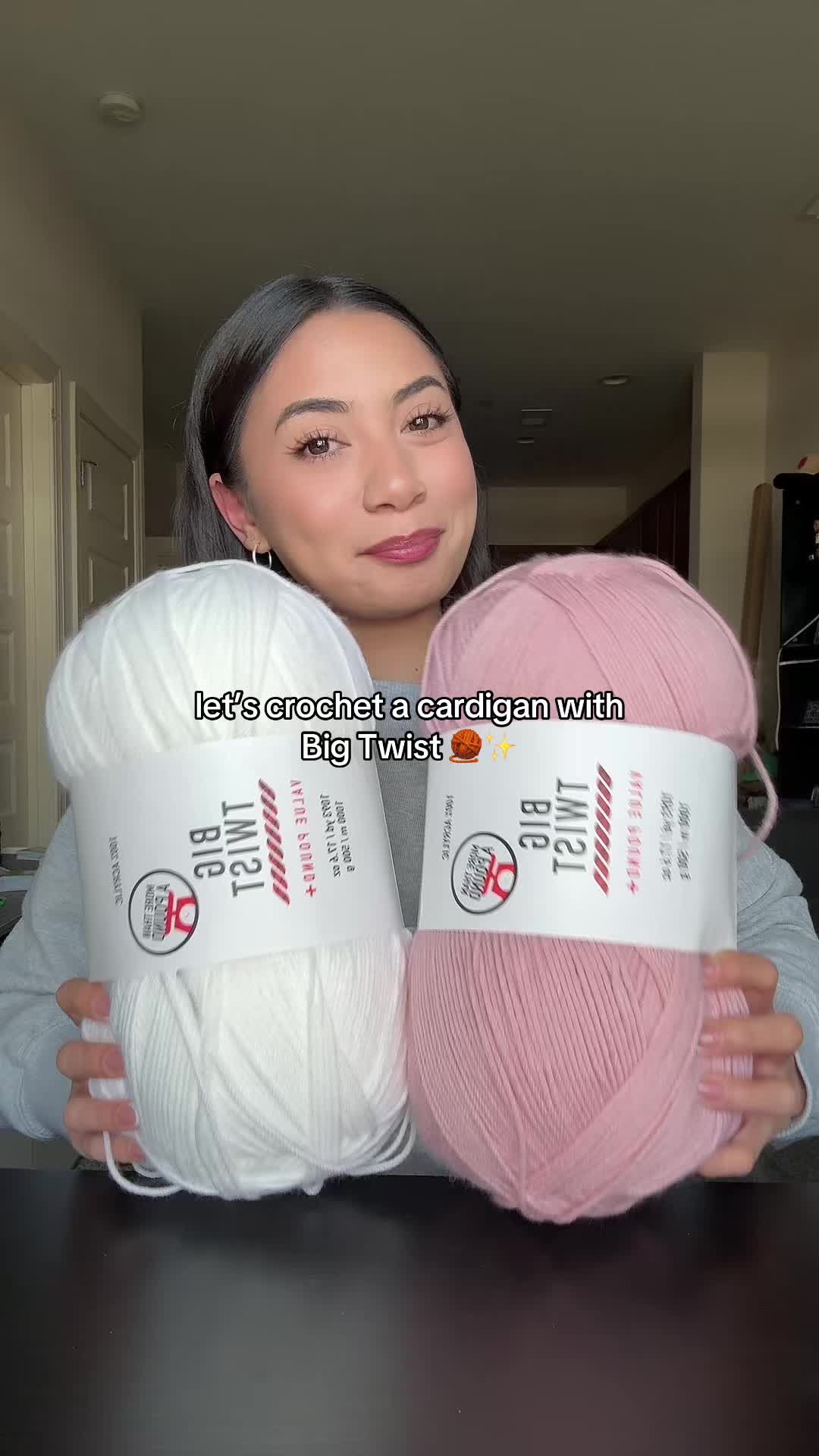 TikTok post by @xinecrochets for Michaels Stores. Caption reads: MICHAELS HAS BIG TWIST !!! 🤭🧶  • @Michaels....
