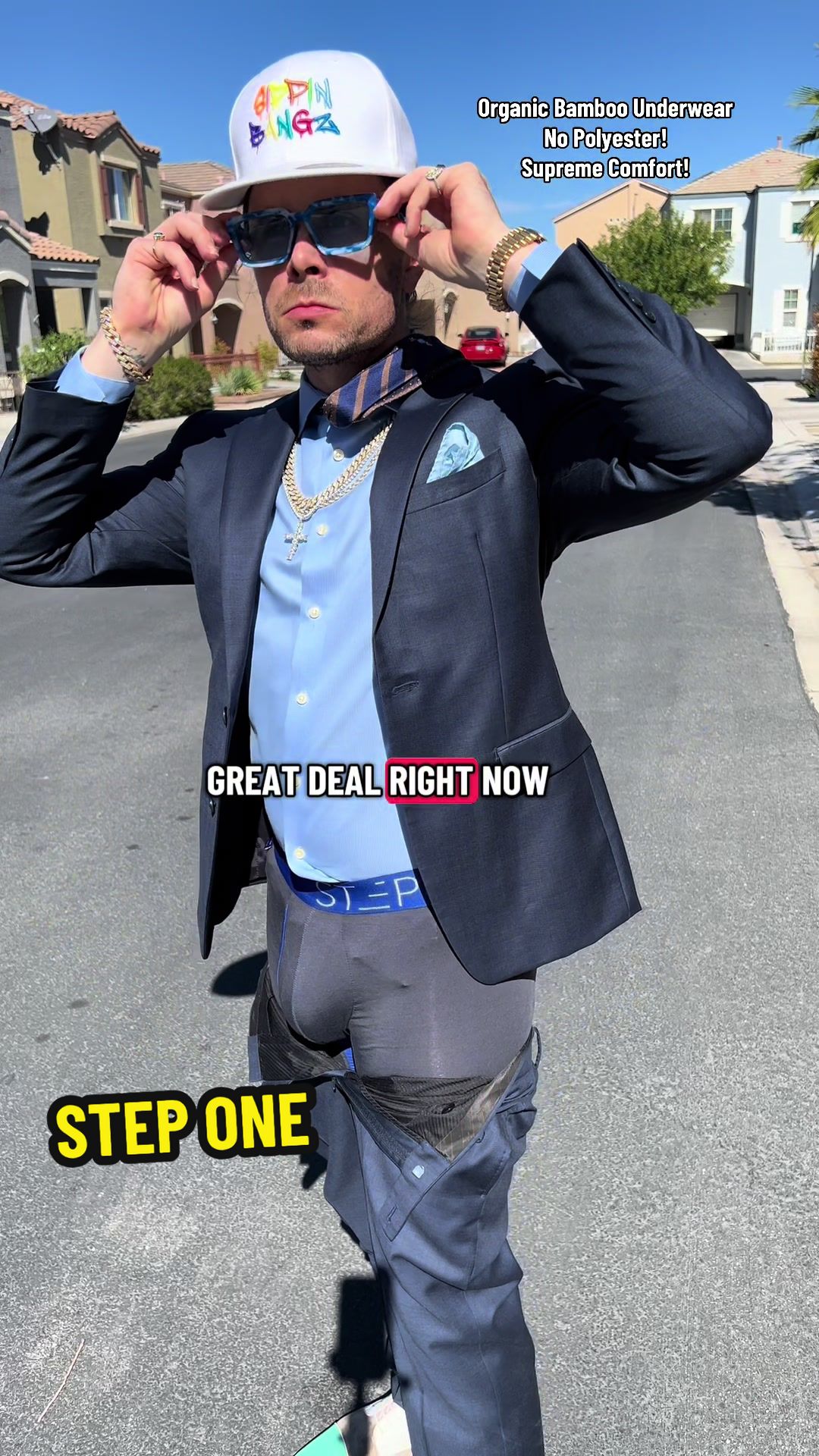 TikTok post by @sippinbangz for Step One. Caption reads: You Have to Try This Brand! Organic Bamboo....