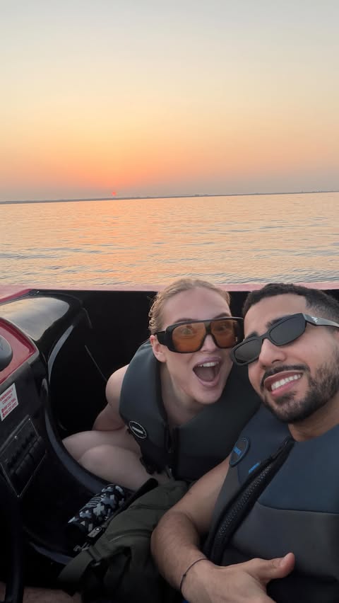 Instagram post by @superboumj for Experience Abu Dhabi. Caption reads: Best ride ever !! @jetcarsuae Thanks....