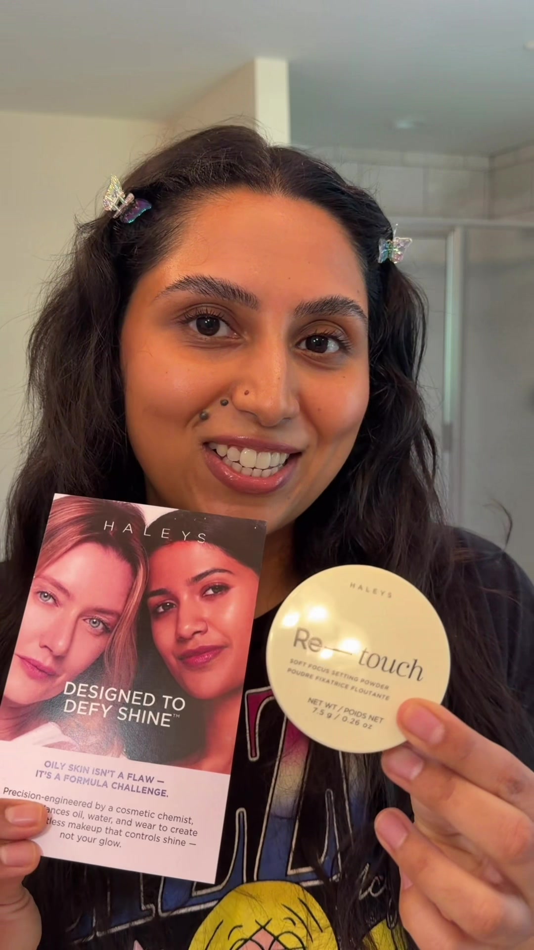 TikTok post by @sameenmshah for HALEYS. Caption reads: [...] hit 💌 Tried out these products from @HALEYS....