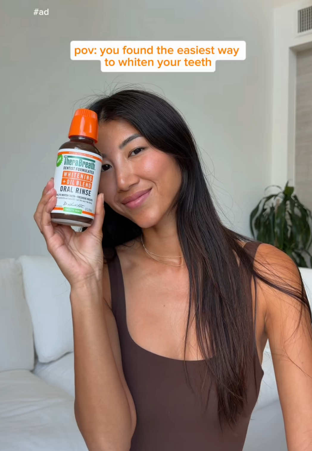 TikTok post by @bykittywan for TheraBreath. Caption reads: #ad obsessed with the new @TheraBreath US....