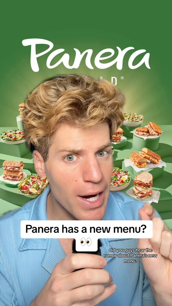 Instagram post by @louislevanti for Panera Bread. Caption reads: #panerapartner @panerabread is in their new menu....