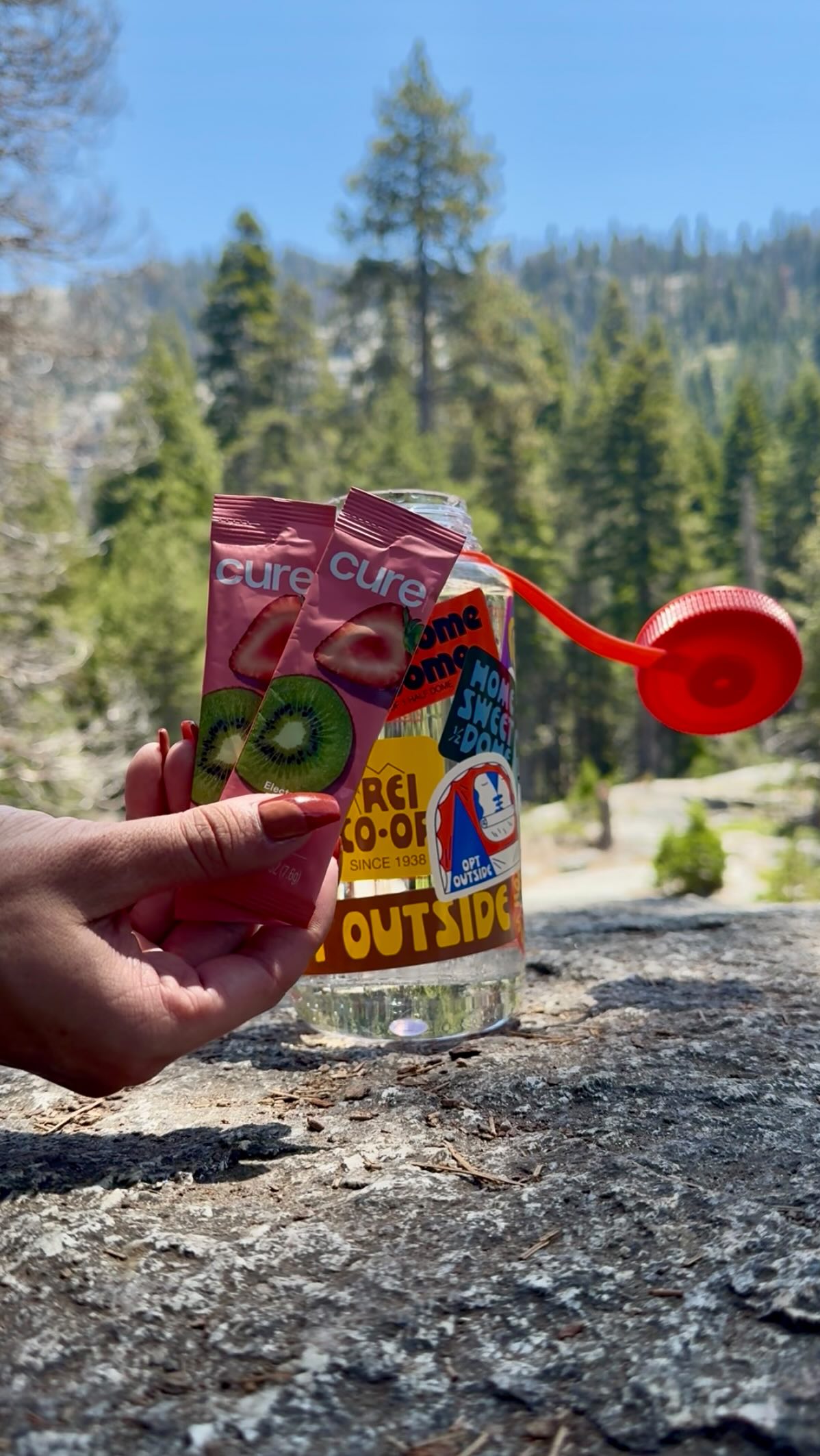 Instagram post by @nomaddiie for Cure Hydration. Caption reads: i’m in love with @cure & now i’m an....