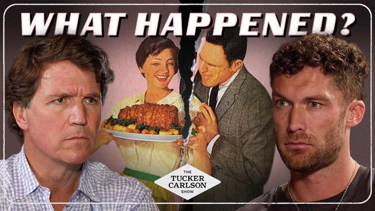 YouTube post by @TuckerCarlson for Black Rifle Coffee. Caption reads: Chris Williamson’s Guide to Being Happy, and....