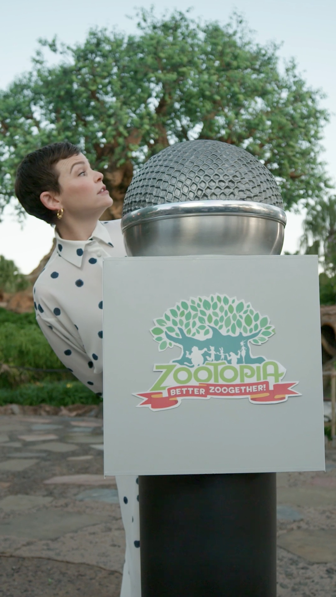 Instagram post by @ginnifergoodwin for Walt Disney World. Caption reads: Testing... 🎤 is this thing on? Coming through....