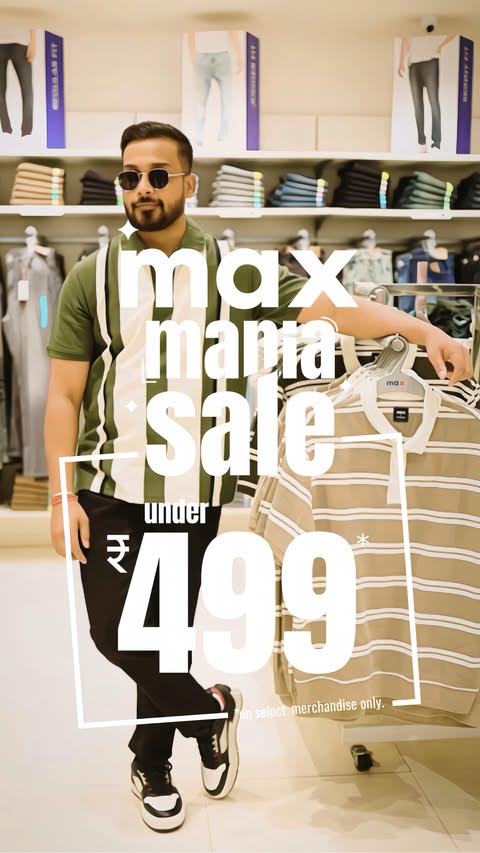 Instagram post by @thatvogueman for Max Fashion. Caption reads: [...] prices… shop online & in-store.

#MaxFashion....