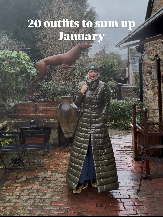Instagram post by @astridiwantyouinmylife for Rains. Caption reads: BIT LATE My January round up … Some of what I wore....