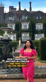 Instagram post by @dejashu for VisitEngland. Caption reads: ad Please don’t make this mistake in London and....