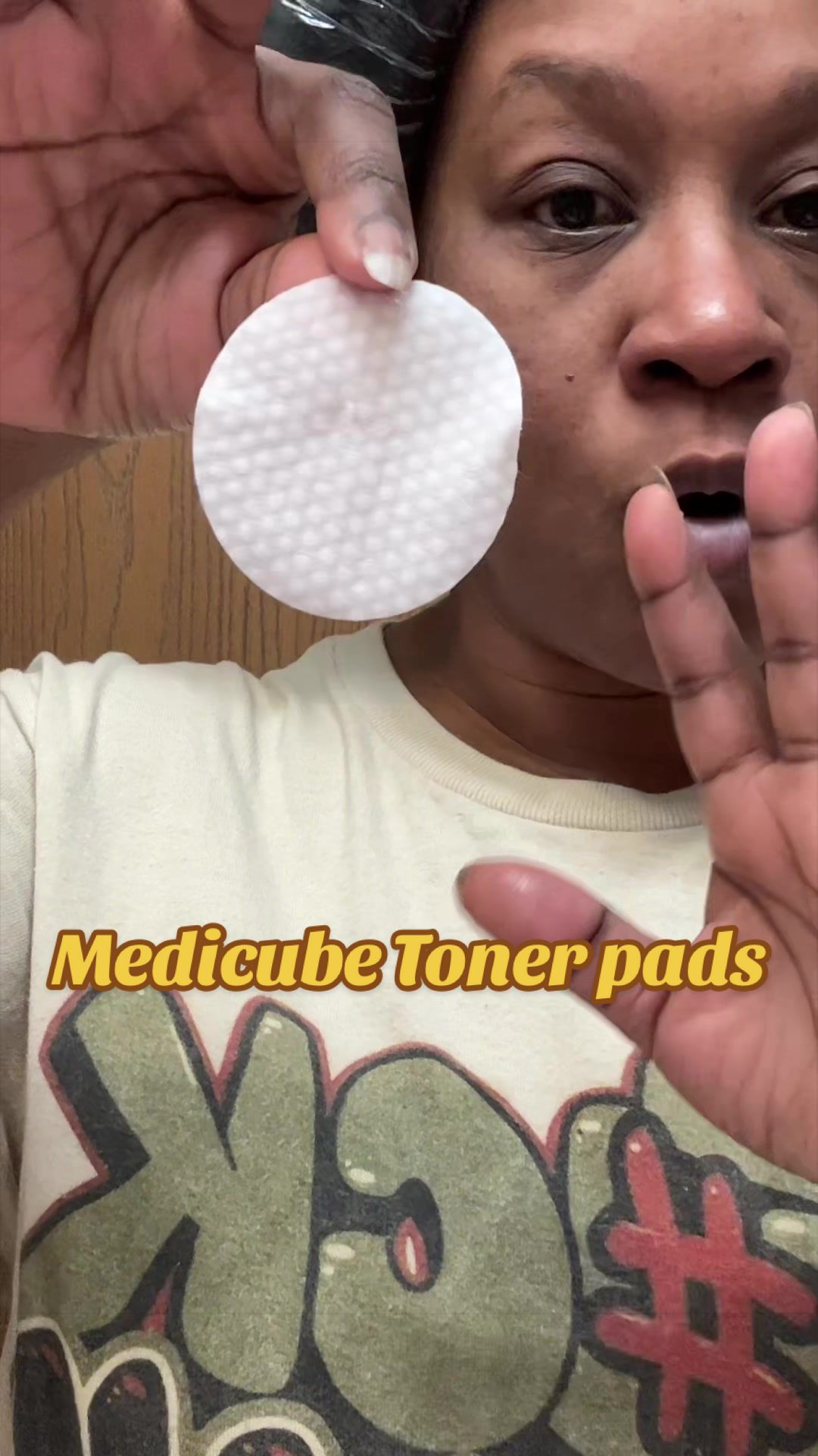 TikTok post by an influencer for Medicube. Caption reads: [...] get you some @medicube global #tonerpads....