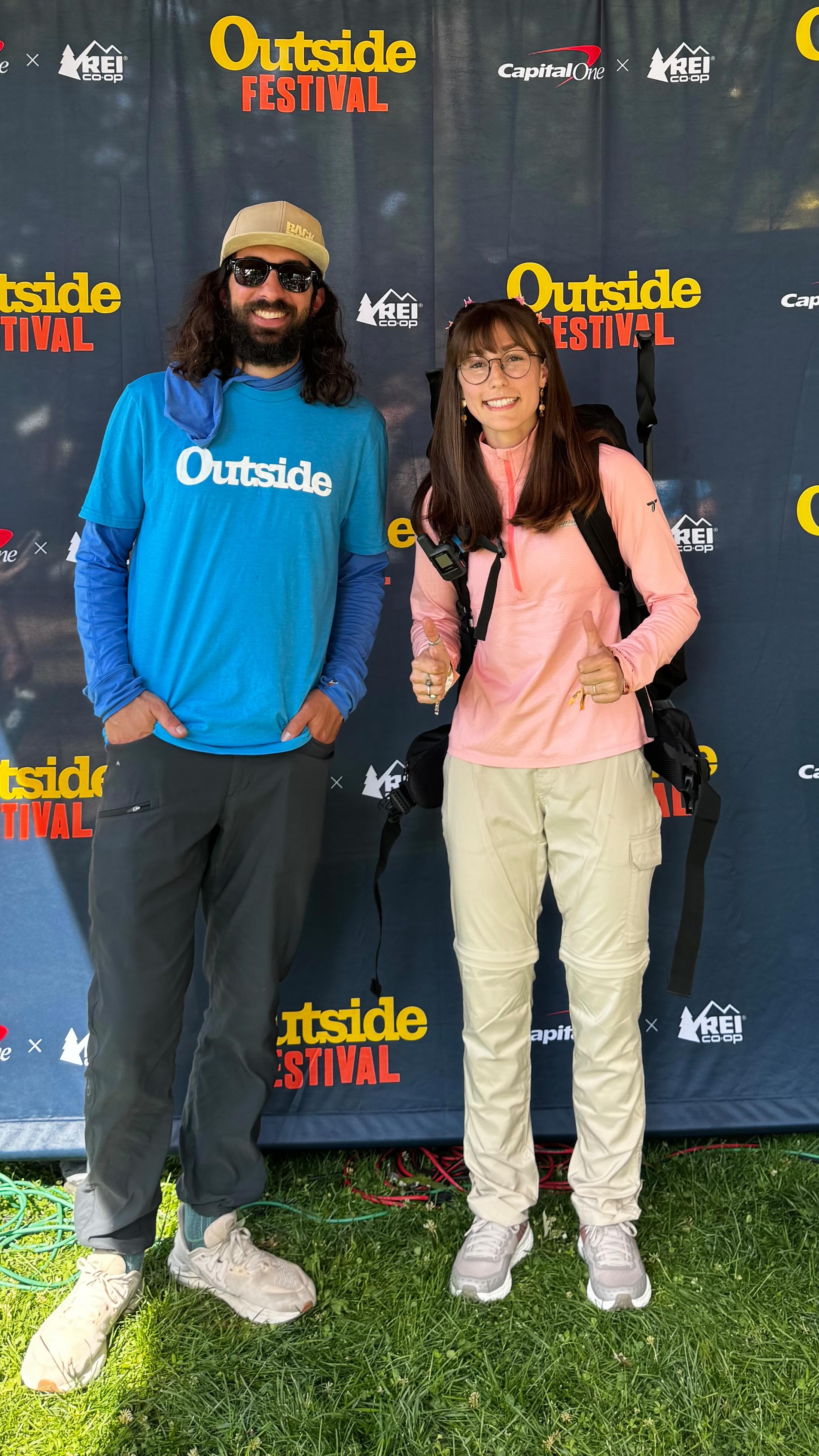 Instagram post by @pepper.steps for Columbia México. Caption reads: #ad spend a day with me at the #outsidefestival!....