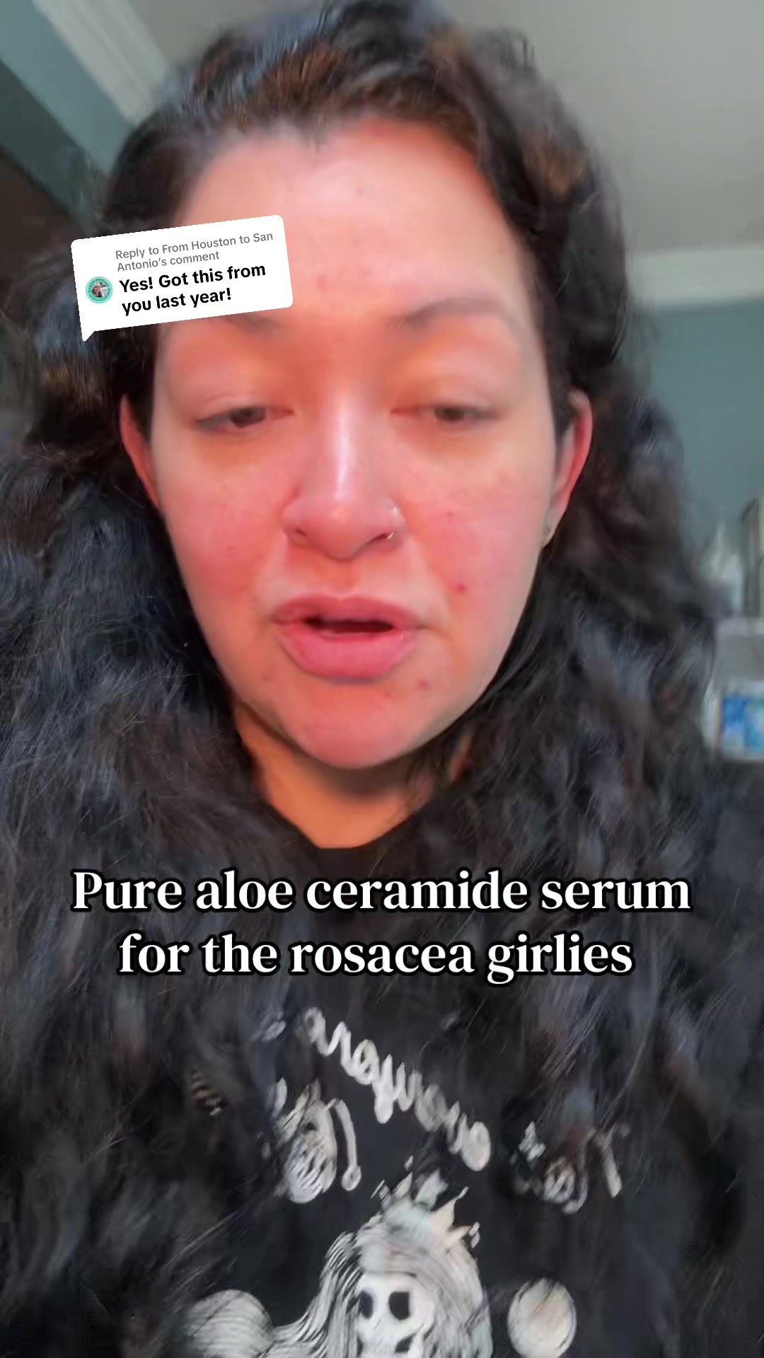 TikTok post by @quinn_doodlewithattitude for ANECOES. Caption reads: [...] it when I’m having a redness flare up....