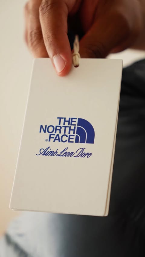 Instagram post by @mitchou.x for The North Face. Caption reads: Pinch me! My first @thenorthface Coat and in....