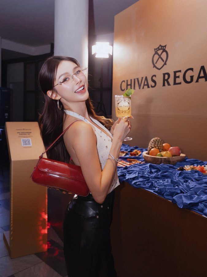 Instagram post by @yifeis for Chivas Regal. Caption reads: [...] an iconic partnership between @chivasregal....