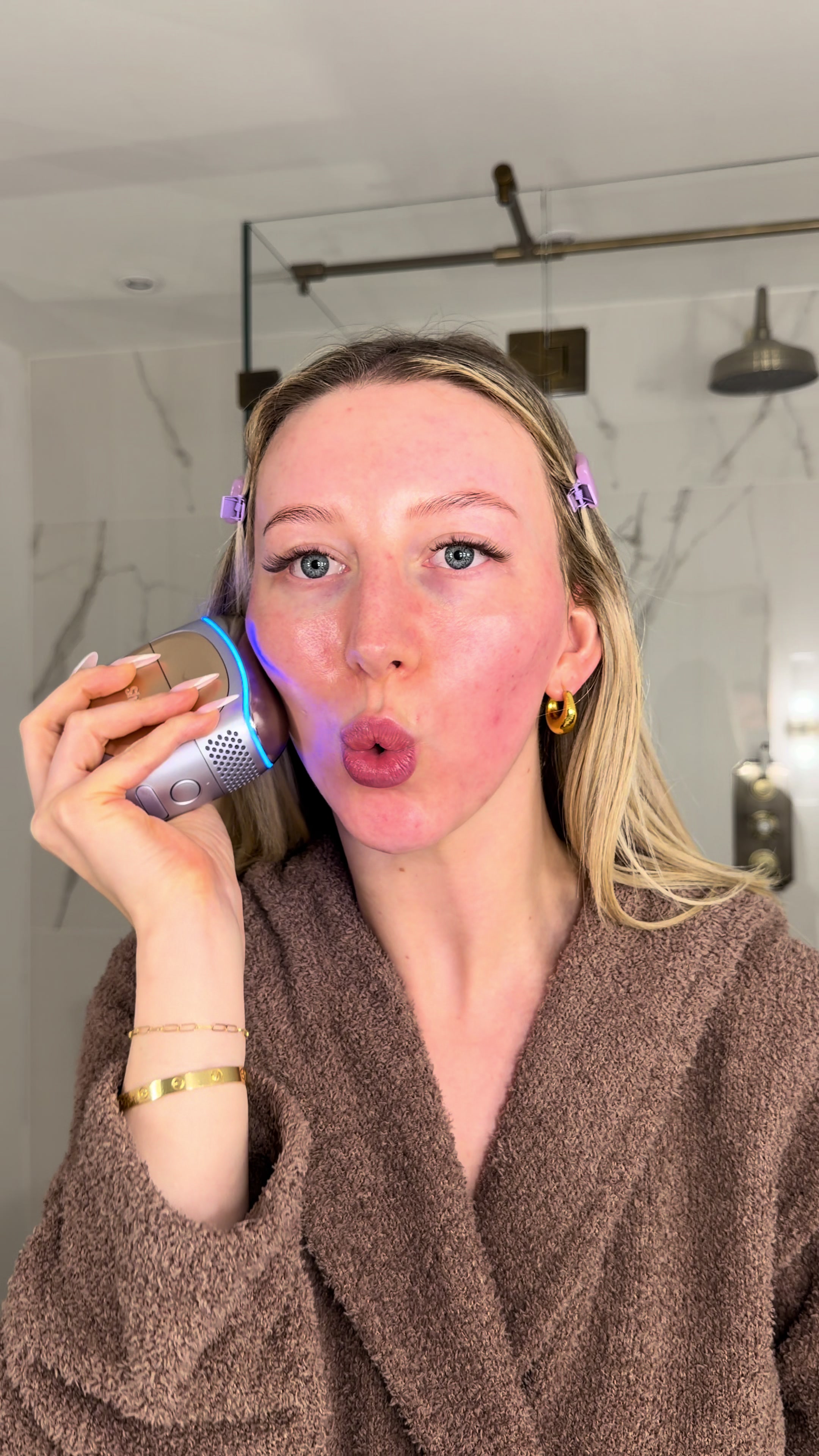 TikTok post by @amelia0livia for Shark Beauty. Caption reads: AD Testing out @Shark Beauty UK New Shark....