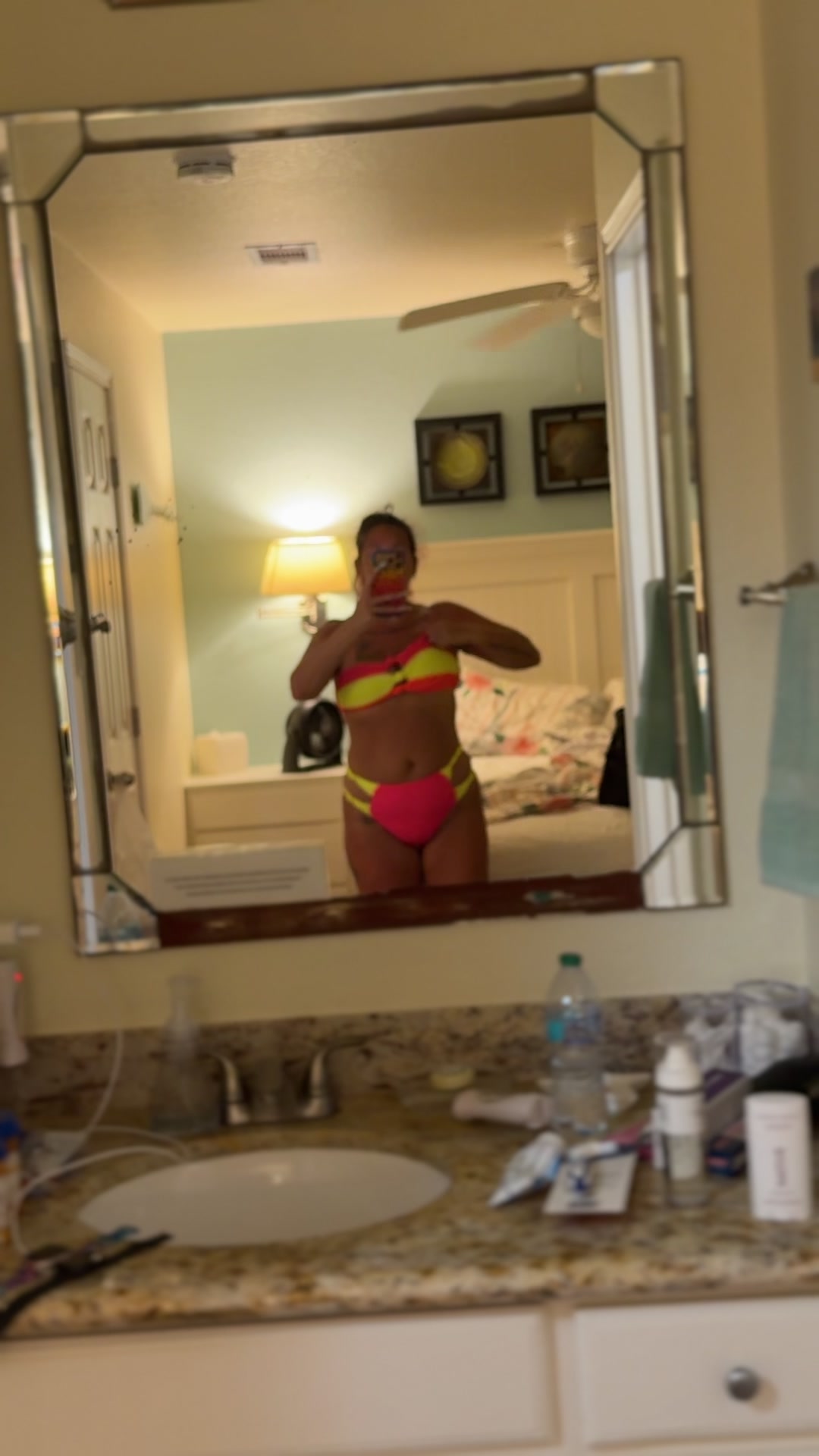 TikTok post by @kekelifestyleco for Popvil. Caption reads: @popvilshop strapless bikini 👙 #bikini.