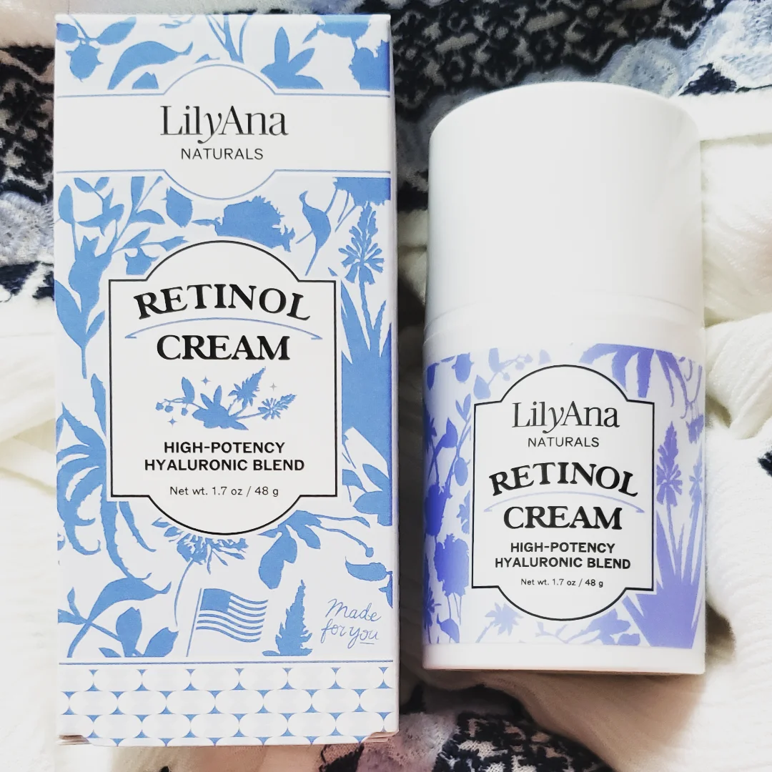 Instagram post by @alexandriajofficial for Lilyana Naturals. Caption reads: @lilyana_naturals LILYANA NATURALS RETINOL CREAM....