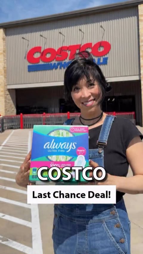 Instagram post by @costcotv for Always. Caption reads: #Always_Ad @always_brand Quick heads up! If [...].