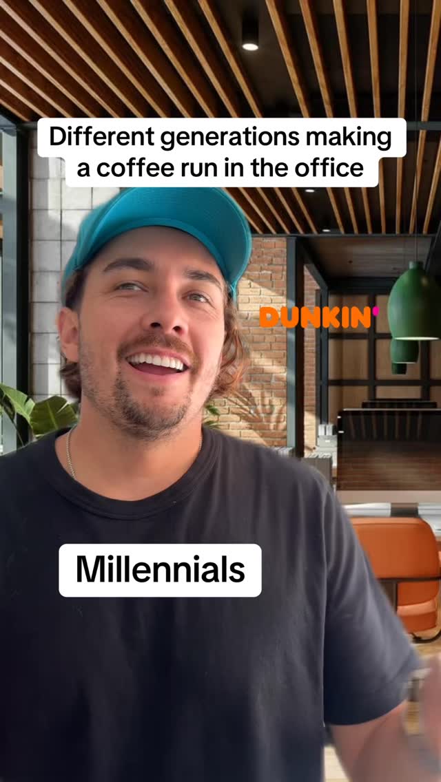 Instagram post by @champagnecruz for Dunkin’. Caption reads: Millennials finally have their fall drink:....