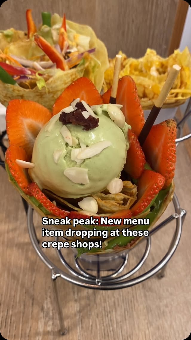 Instagram post by @nycfamilyexplorer for T-Swirl Crepe. Caption reads: 💐May 11, 2025 Update: Free sweet @tswirlcrepe for....