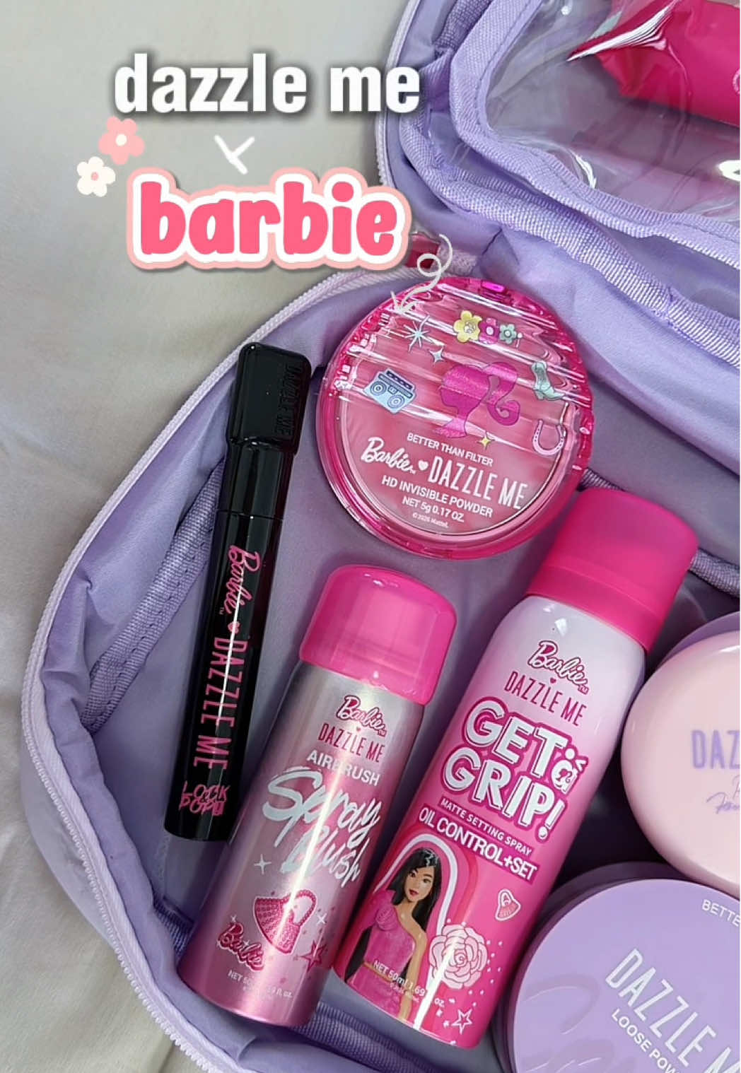 TikTok post by @lyndalulla for DAZZLE ME Malaysia. Caption reads: Dazzle me x Barbie @DAZZLE ME MALAYSIA #dazzleme....