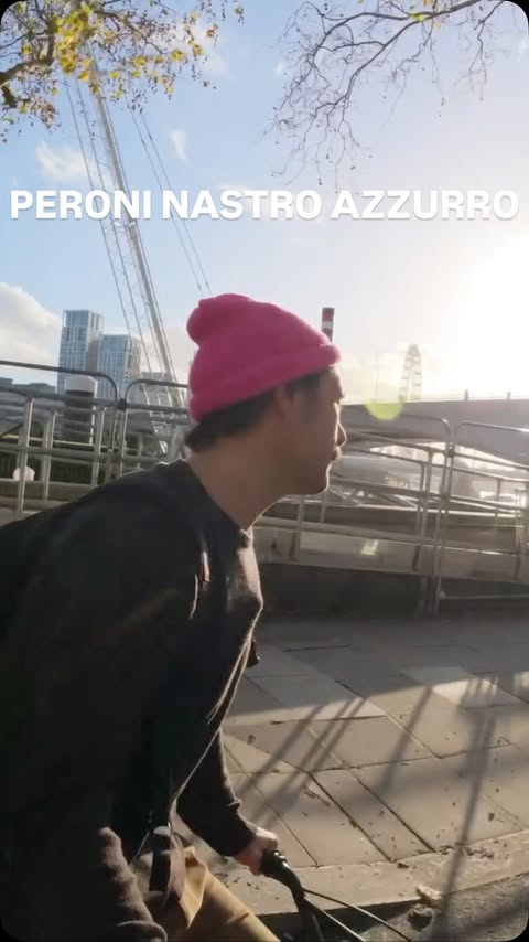 Instagram post by @johnoverity for Peroni Nastro Azzurro. Caption reads: #AD Thank you to @peroniuk for the invite to fill....