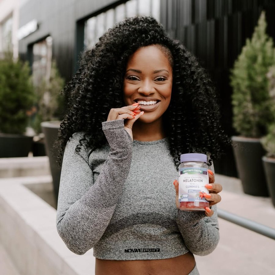 Instagram post by @fitxbrit for Nature’s Truth. Caption reads: [...] Black Elderberry Gummies from @naturestruth....