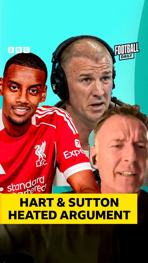 Instagram post by @chris.sutton9 for BBC. Caption reads: 🔥🥊 THINGS GET HEATED! 😡 Chris Sutton v Joe Hart....