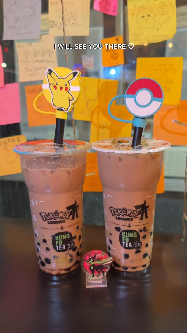 Instagram post by @alcremiesundae for Kung Fu Tea. Caption reads: The @kungfuteausa collab with Pokémon Legends: Z-A....