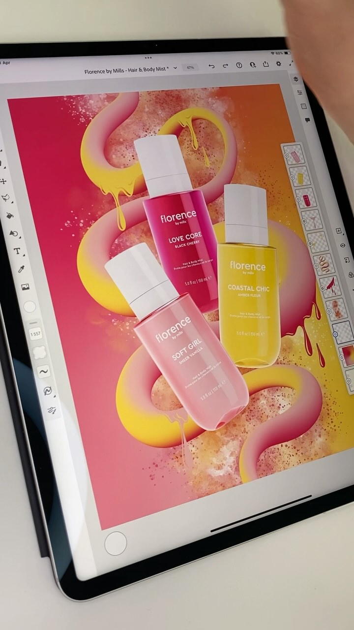 Instagram post by @monta.smitina for florence by mills. Caption reads: Hair & Body Mist

🎀 Soft Girl - Sheer Vanilla
🍒....