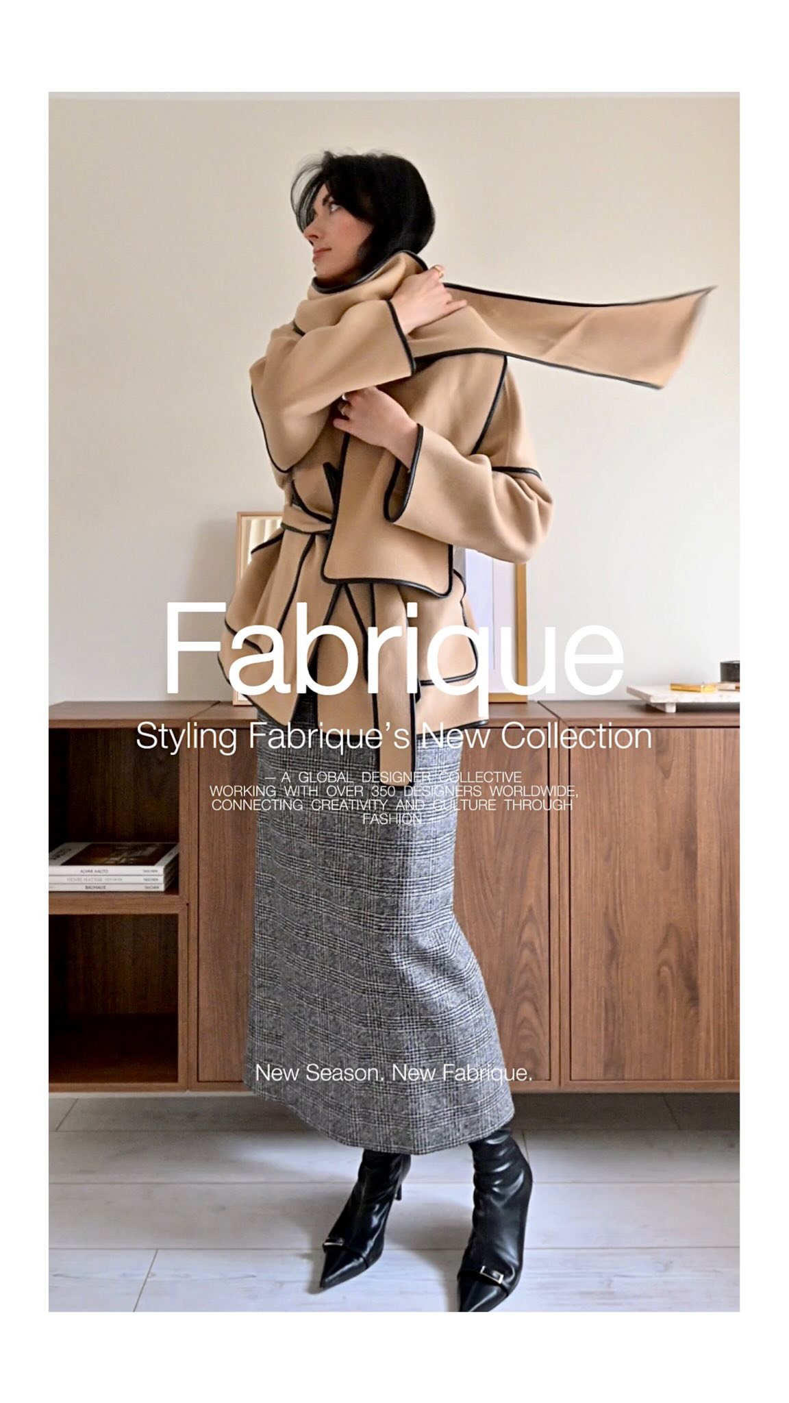 Instagram post by @evveroni for Fabrique. Caption reads: Styling the New @fabrique.official collection has....