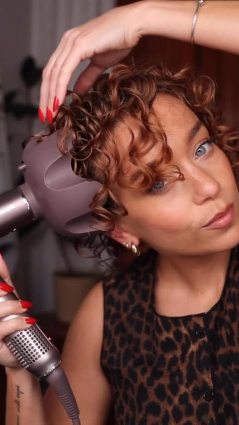 Instagram post by @sarah_louwho for Aveda. Caption reads: [...] them! Because my curls love the entire....