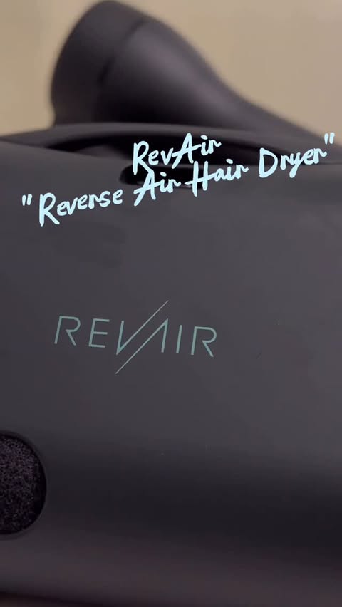 Instagram post by @carlisssssa for RevAir • Reverse-Air Dryer. Caption reads: Postpartum shedding had me stressed… but the....