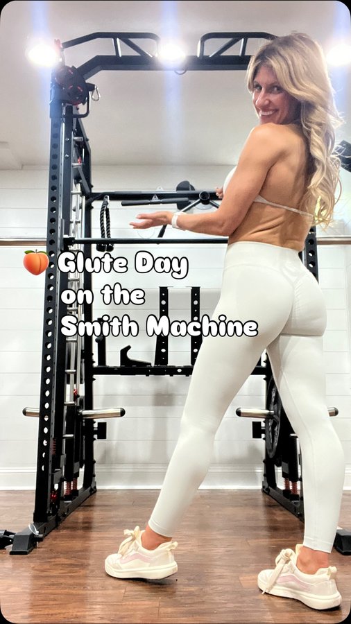 Instagram post by @squats_for_mama for MIKOLO. Caption reads: [...] I built my entire glute day around the....