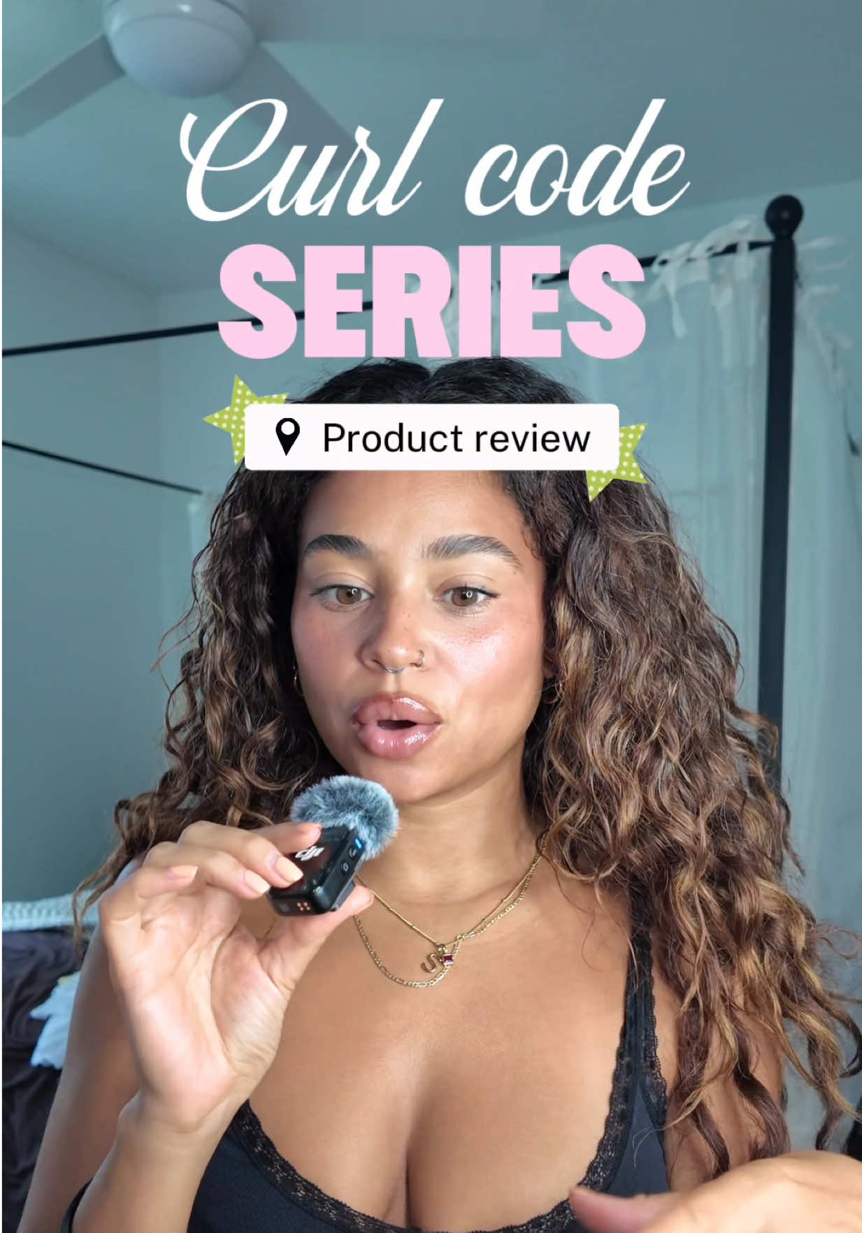 TikTok post by @fashminee for Israel Police (Arabic). Caption reads: @AG Care has been my go to lately!! My curls love....