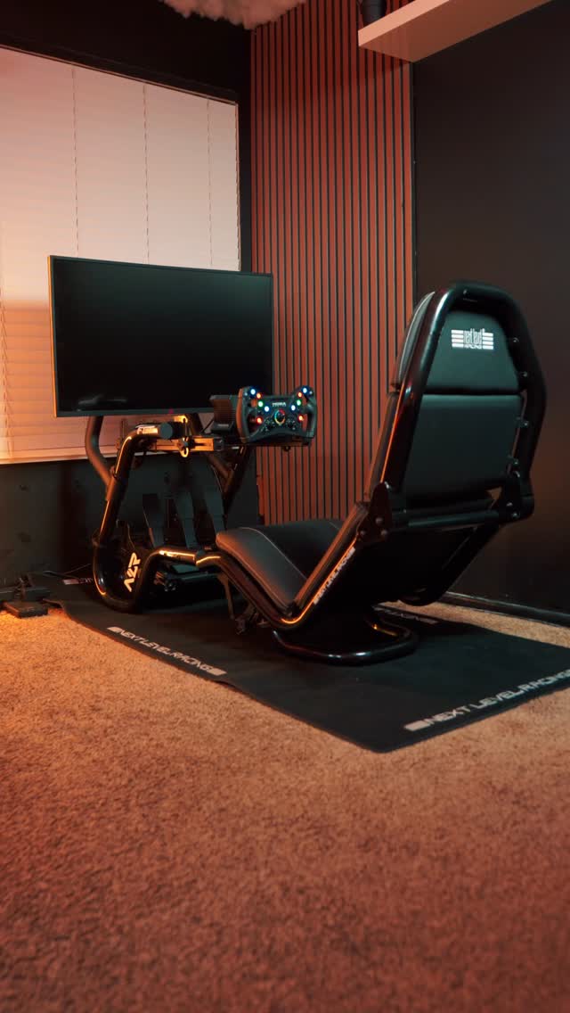 Instagram post by @lukdonttrip for Next Level Racing. Caption reads: [...] delivers real cockpit energy.....