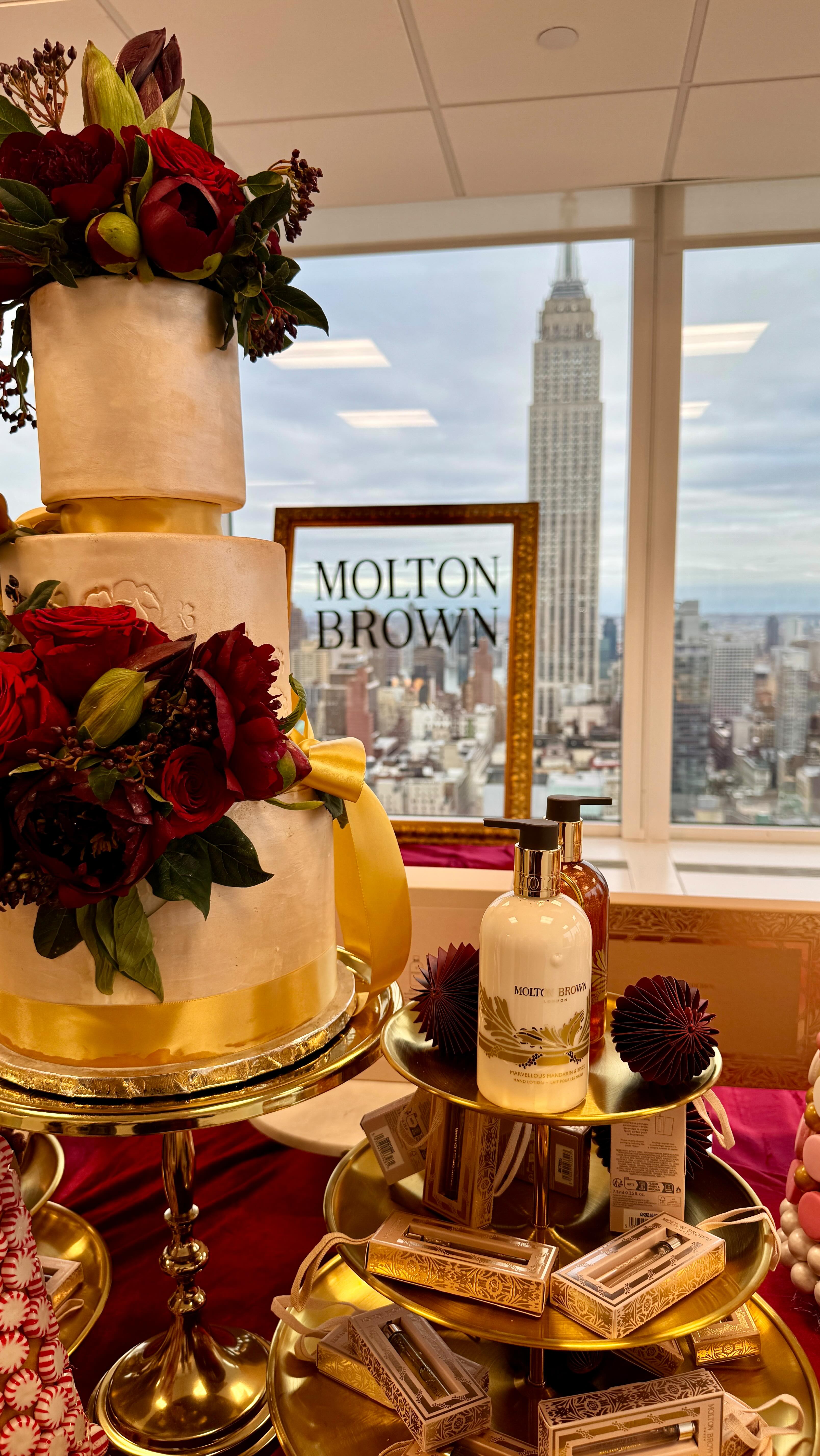 Instagram post by @greivy for Molton Brown. Caption reads: @moltonbrownusa is truly the moment this holiday....