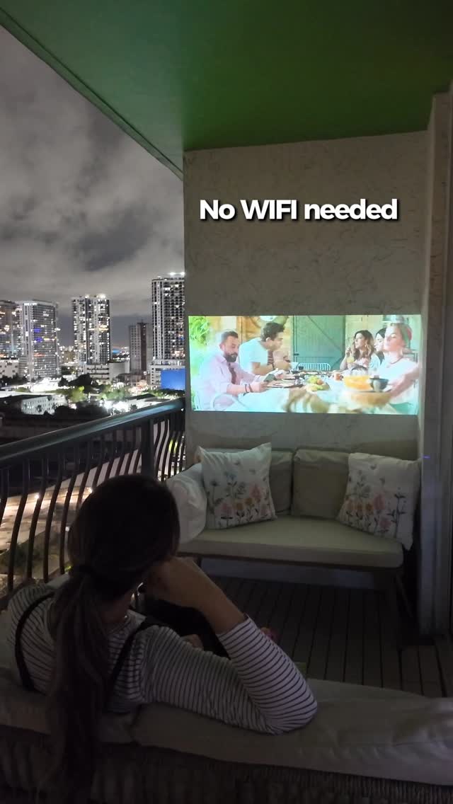 Instagram post by @itssomiamii for Aurzen. Caption reads: ✨ Big screen, anytime, anywhere! ✨
The....