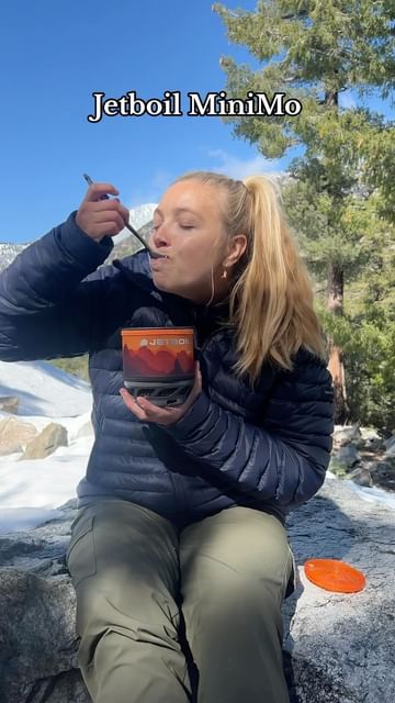 Instagram post by @harrishikers for Jetboil. Caption reads: [...] stove system. I love using both the @jetboil....