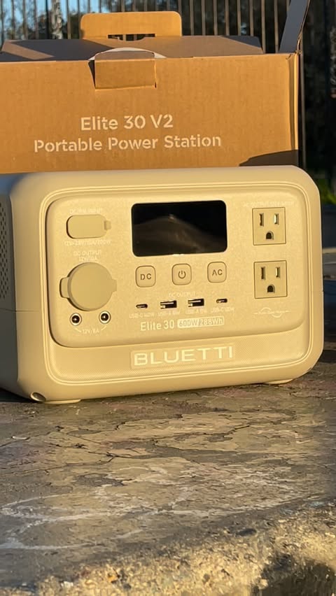 Instagram post by @jayseanberndt for BLUETTI. Caption reads: Quiet power. Fast charging. Big energy. Bluetti....