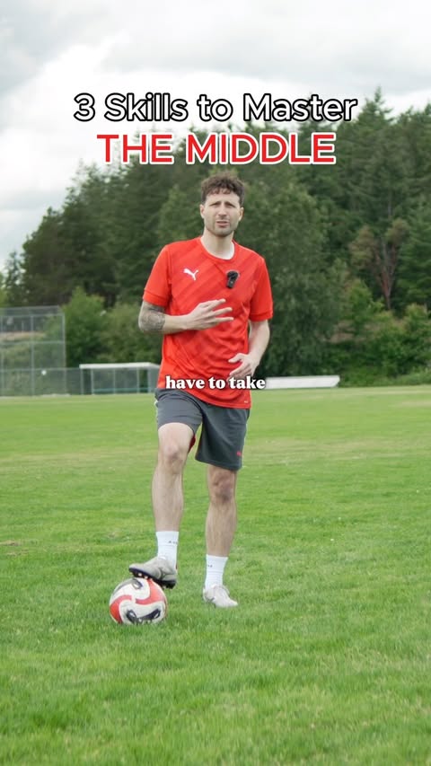 Instagram post by @footballfundamental for Xbotgo. Caption reads: Great midfielders master three things: scanning,....