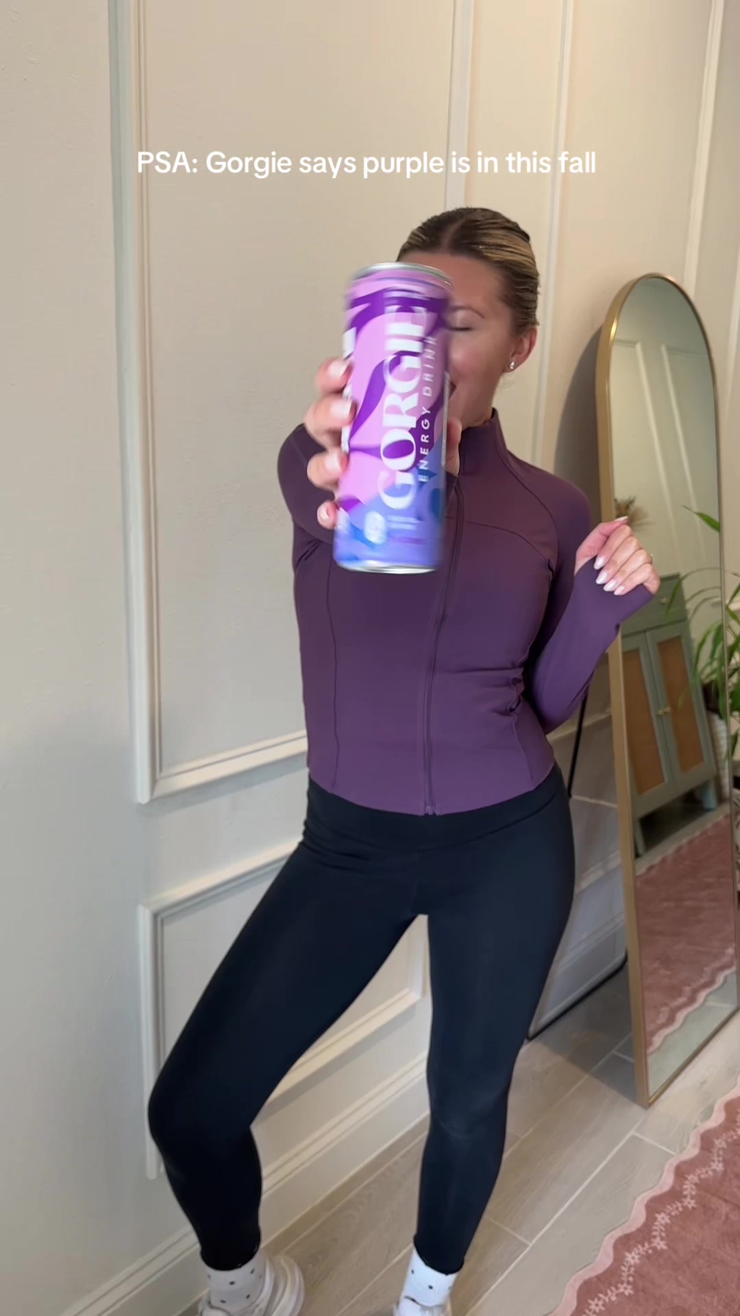 TikTok post by @alexandrainflorida for Gorgie. Caption reads: I don’t make the rules 💜⚡️ @GETGORGIE #gorgie....