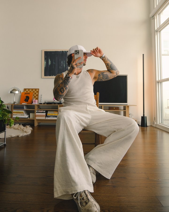 Instagram post by @itscharlesmackenzie for RW&CO.. Caption reads: Summer linen outfits are coming in hard this year....