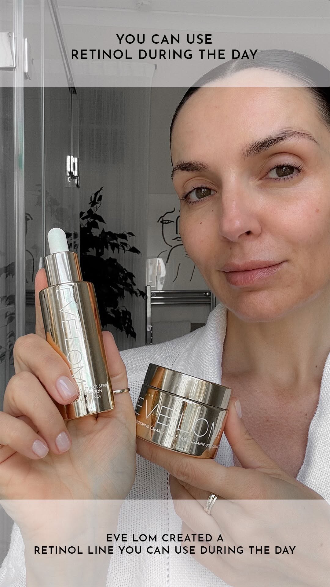 Instagram post by @donna.bartoli for EVE LOM. Caption reads: [...] healthiest way possible It’s why I love....