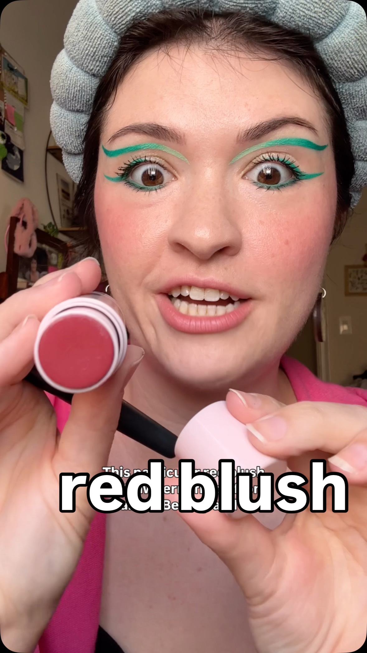 Instagram post by @glamgio_nyc for Wander Beauty. Caption reads: red blush looks good on everyone!❤️

It gives the....