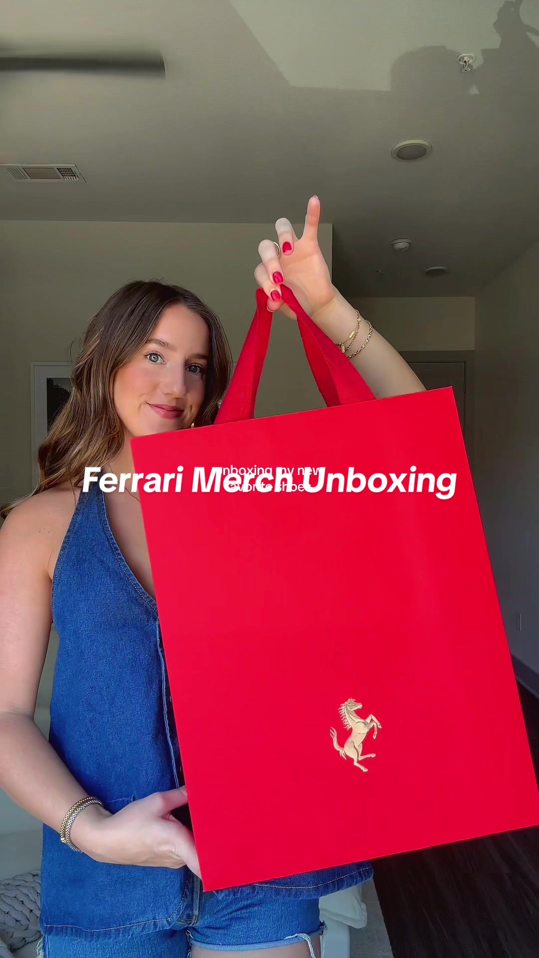 TikTok post by @financeandferarris for Ferrari. Caption reads: Just in time for Austin @PUMA @ferrari #puma....