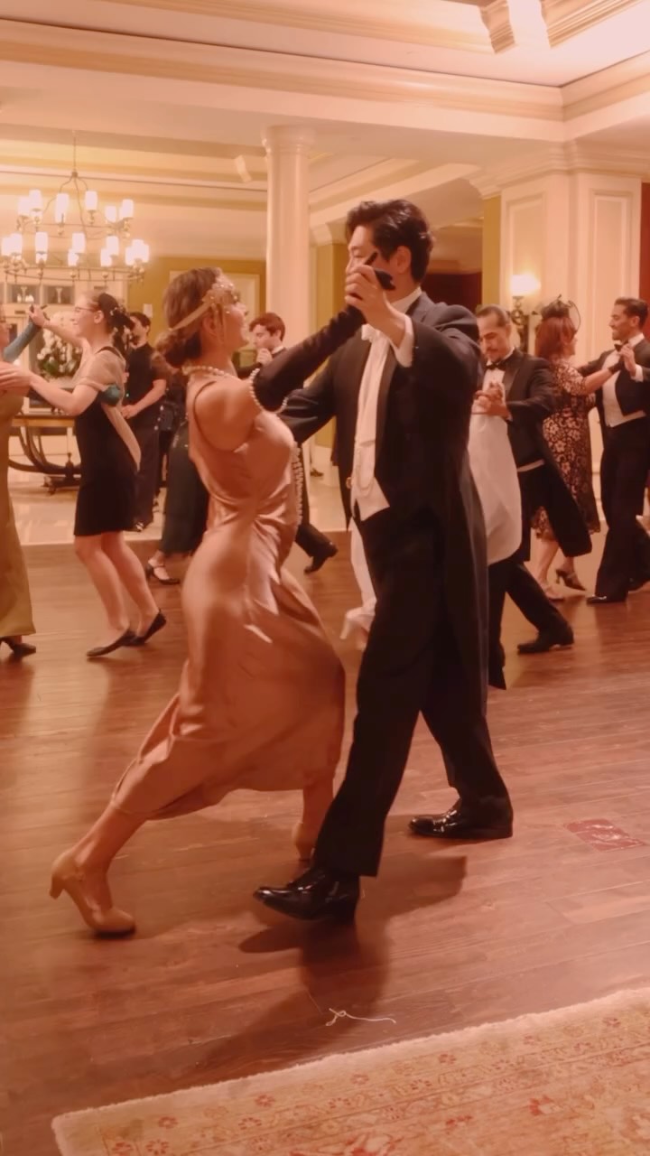 Instagram post by @mrvlstyle for Godiva. Caption reads: A night to remember at the Downton Abbey Grand....